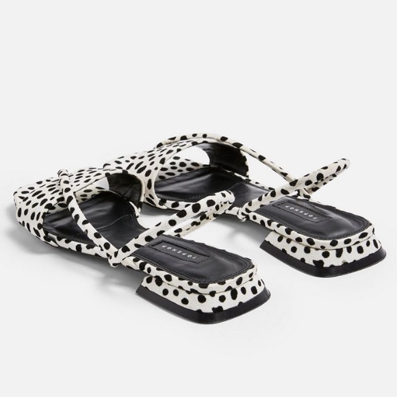TopShop HESTER Black And White Sandals - Picture 2 of 8